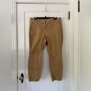 J. Crew honey brown straight-leg chinos, size 14